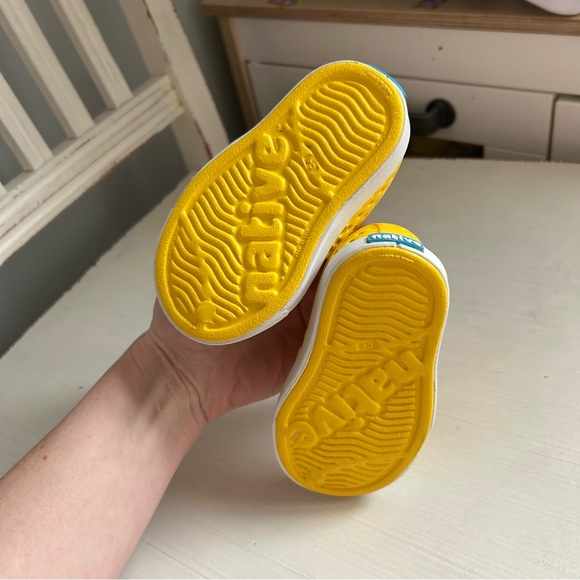 Native Kids Yellow Slip-On Water Shoes with White Toe - Picture 2 of 5
